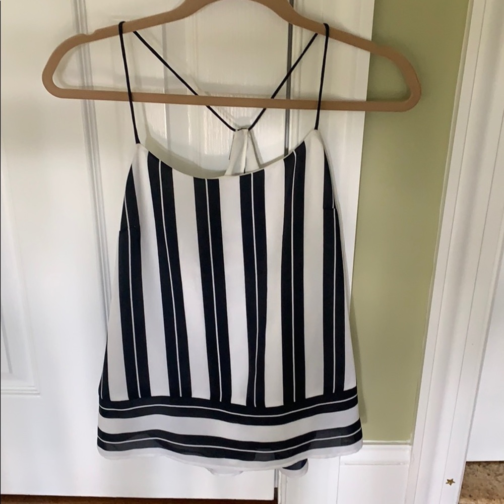 Navy and White Striped Racerback Camisole